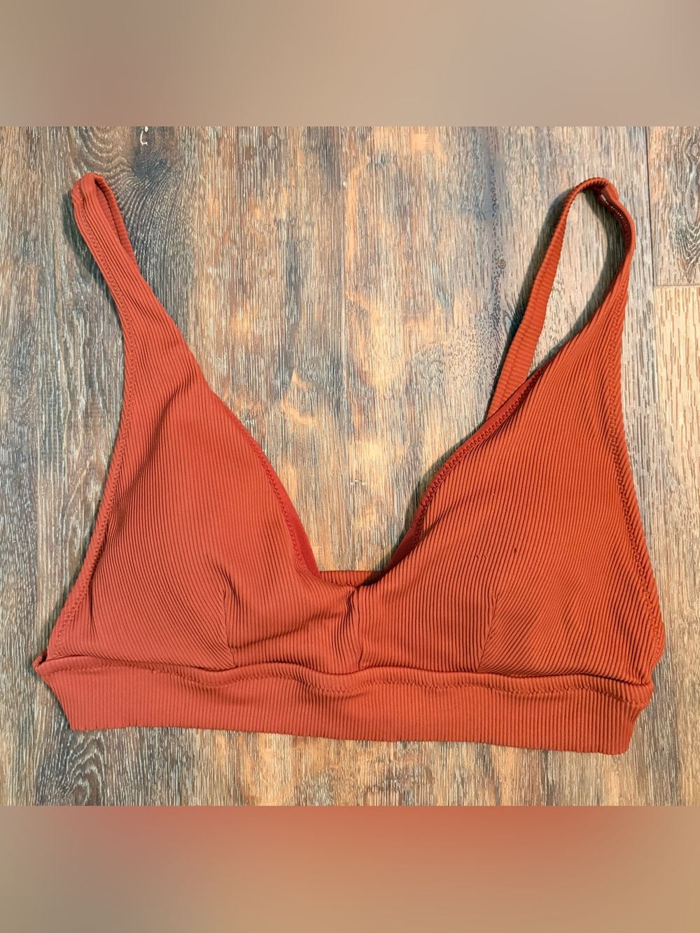 aerie Ribbed V-Neck Bralette